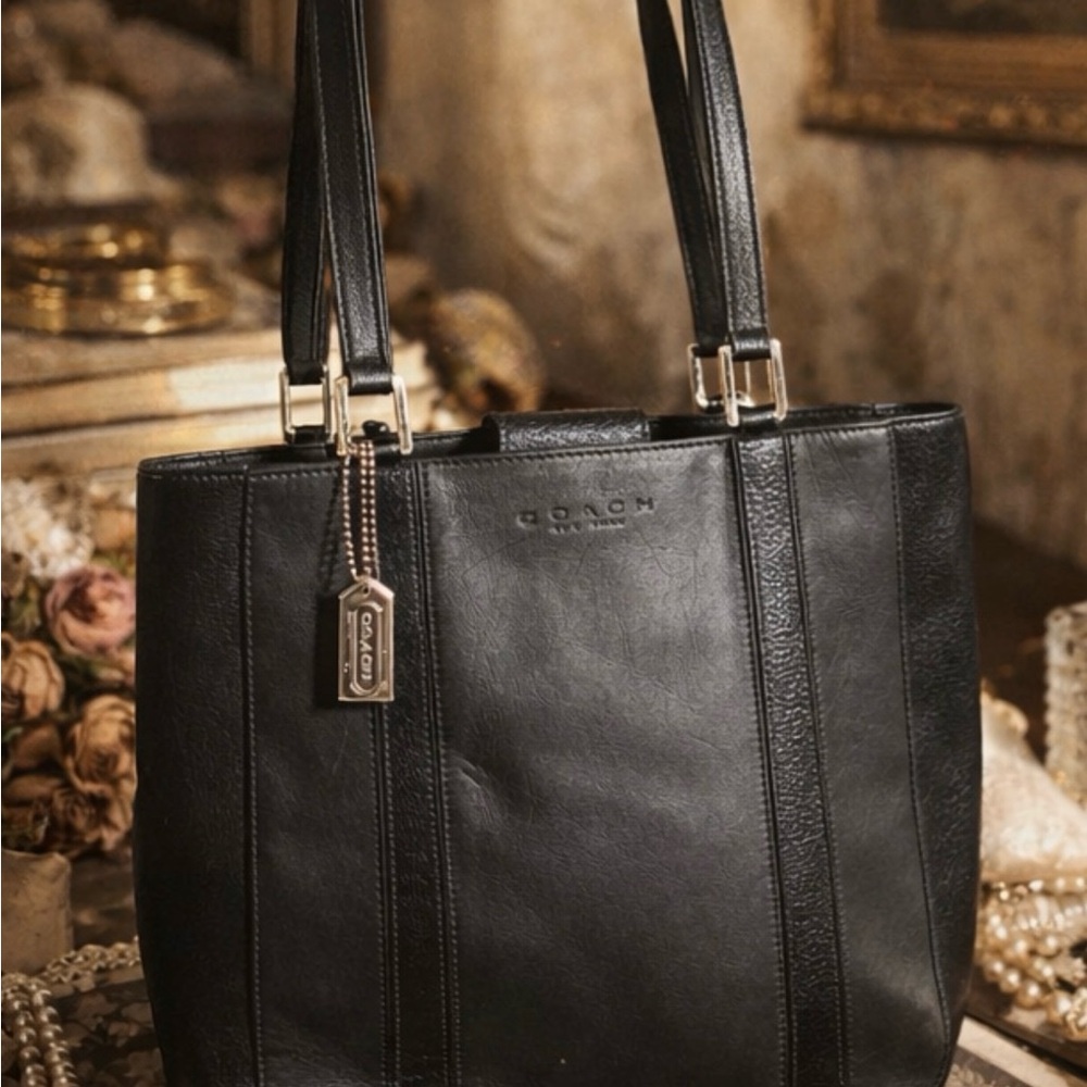 Coach‎ Vintage Italian Leather Tote Snap Top Bullseye Creed Style 6706
